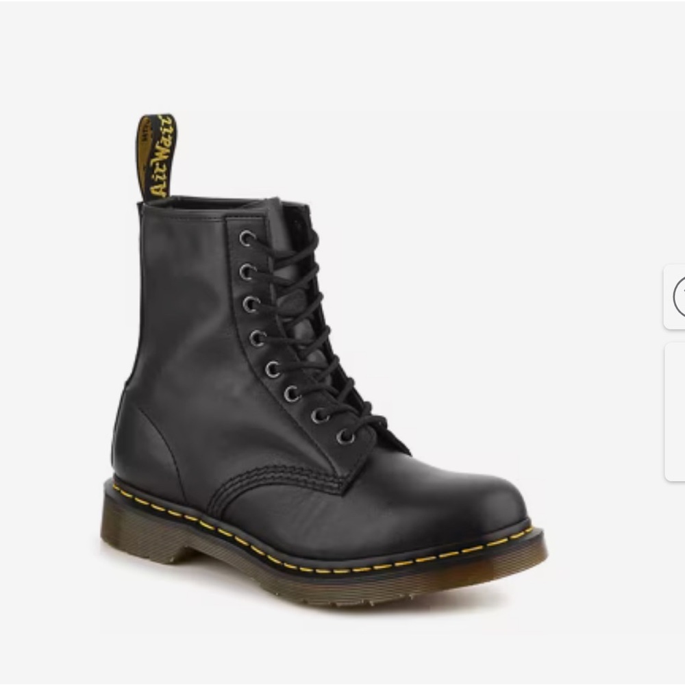 Dr. Martens Black Ankle Boots with Signature Stitching BEAUTIFUL